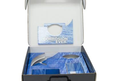 Corrugated Box with Handle and Custom Insert Sample Kit