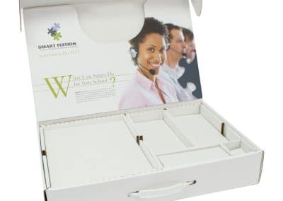 Corrugated Box with Handle and Custom Insert Smart Tuition