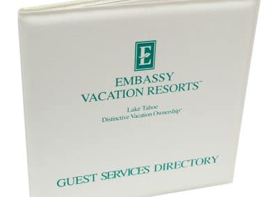 Vinyl Folder Stitched Guest Directory Embassy